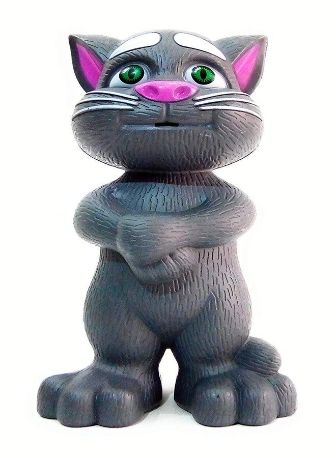 MKY® Talking Tom Toy for Kids Speaking Robot Cat Repeats What You Say Best Birthday Gift for Boy and Girl (Grey) - Image 1